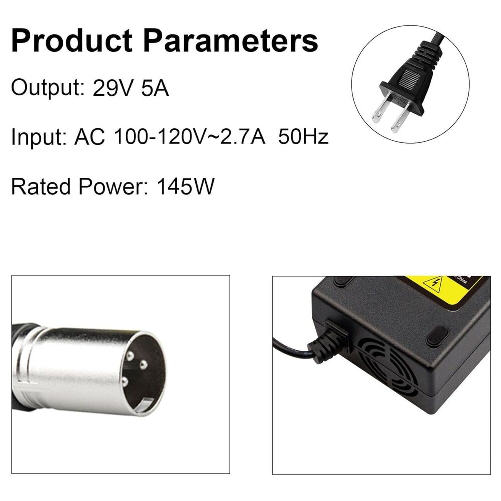 24V 5A 3-Pin Male XLR Battery Charger Jazzy Pride Shoprider Golden Scooter - Picture 2 of 7